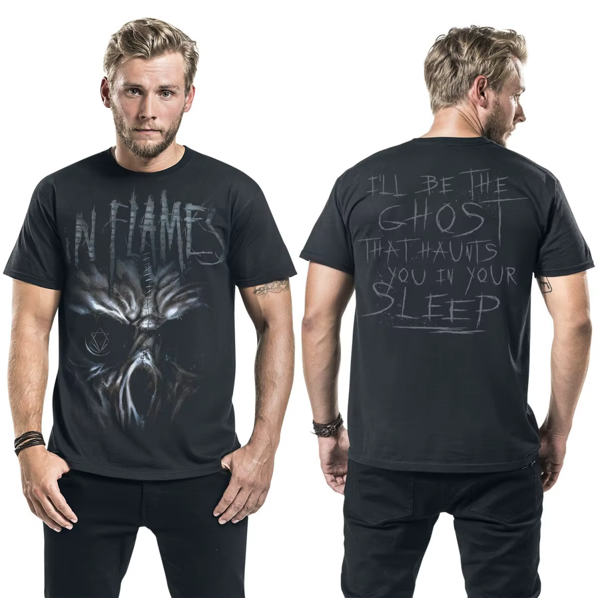 T-shirt en coton unisexe à motif Top in Flames