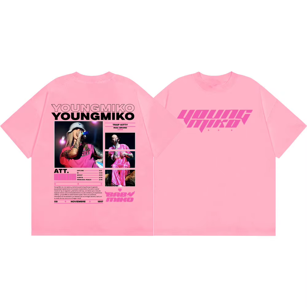 T-shirt de rappeur Young Miko pour hommes et femmes