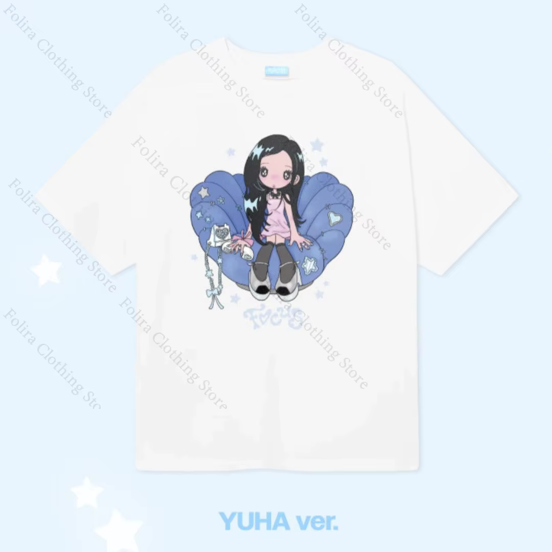 2025 Hearts2Hearts Album FOCUS série T-shirt imprimé