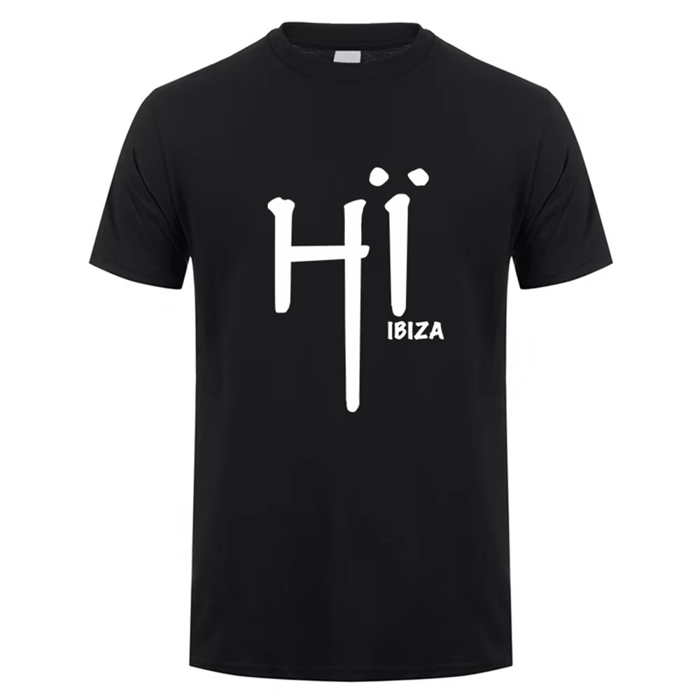 Hi Ibiza T Shirt été hommes coton manches courtes Hi