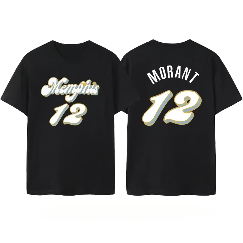 2025 Jamolant T-shirt à manches courtes basket-ball nouveau LOGO nouvelle jeunesse JA MORANT vêtements n° 12