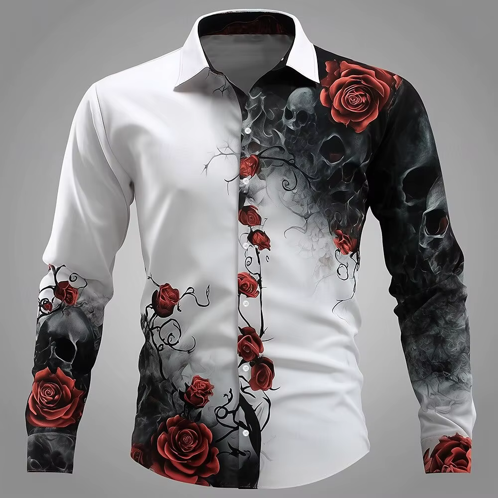 Chemise hawaïenne Rose rouge