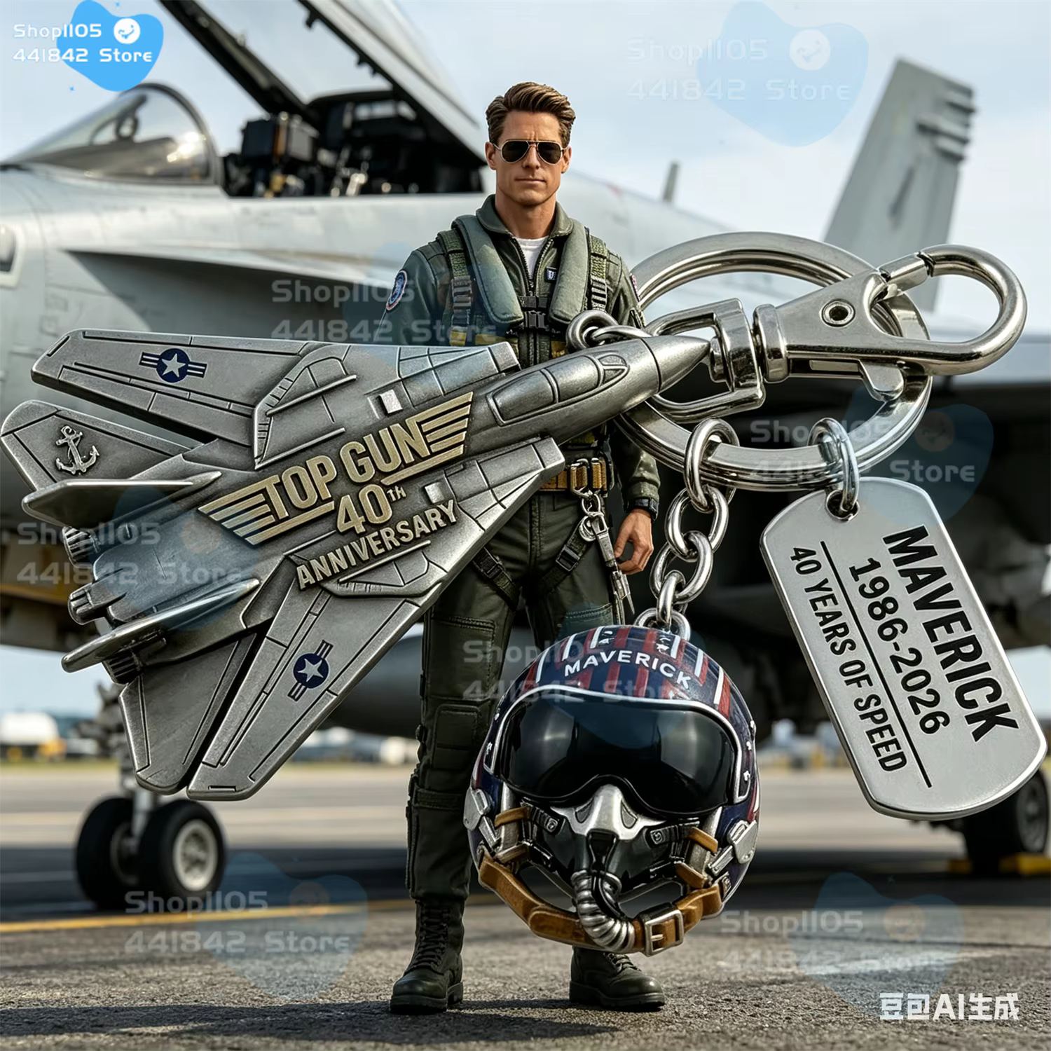 Coffret de collection Top Gun 40e anniversaire, verre à whisky commémoratif + gobelet + porte-clés, cadeau pour les fans de Maverick