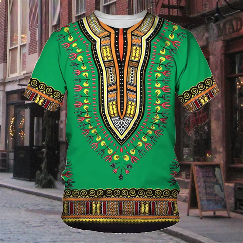 Robe traditionnelle africaine à rayures 7