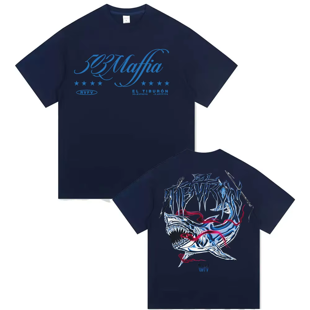 Rappeur RVFV EL TIBVRON Tour 2025 Merch T-Shirt hommes femmes rétro haute qualité mode T-shirts Hip Hop surdimensionné