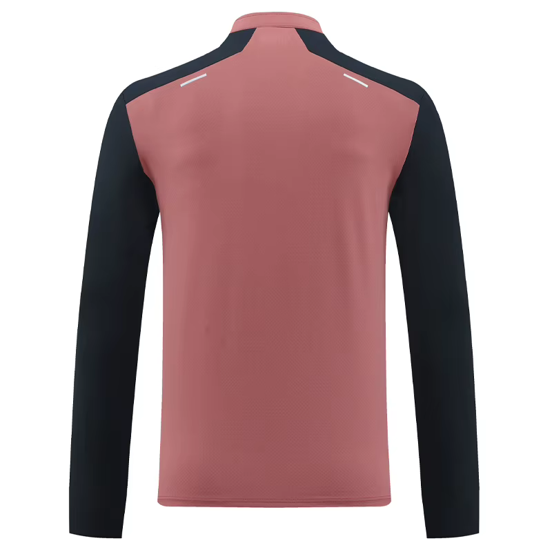 Manches longues salle de sport hommes Laple demi fermeture éclair mode formation Patchwork compresser t-shirt automne entraînement en plein air imprimer vestes de course