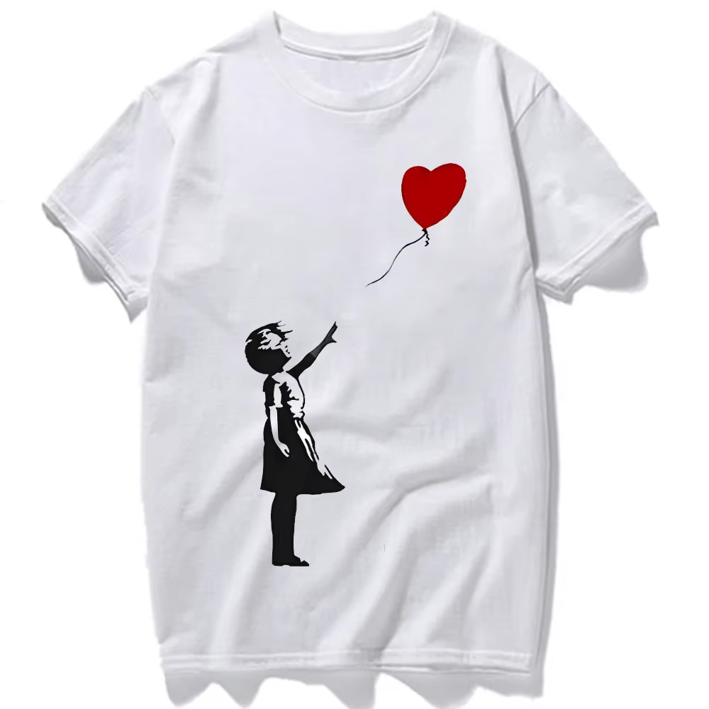 Banksy fille foyer amour ballon t-shirt Meme cadeau haut drôle