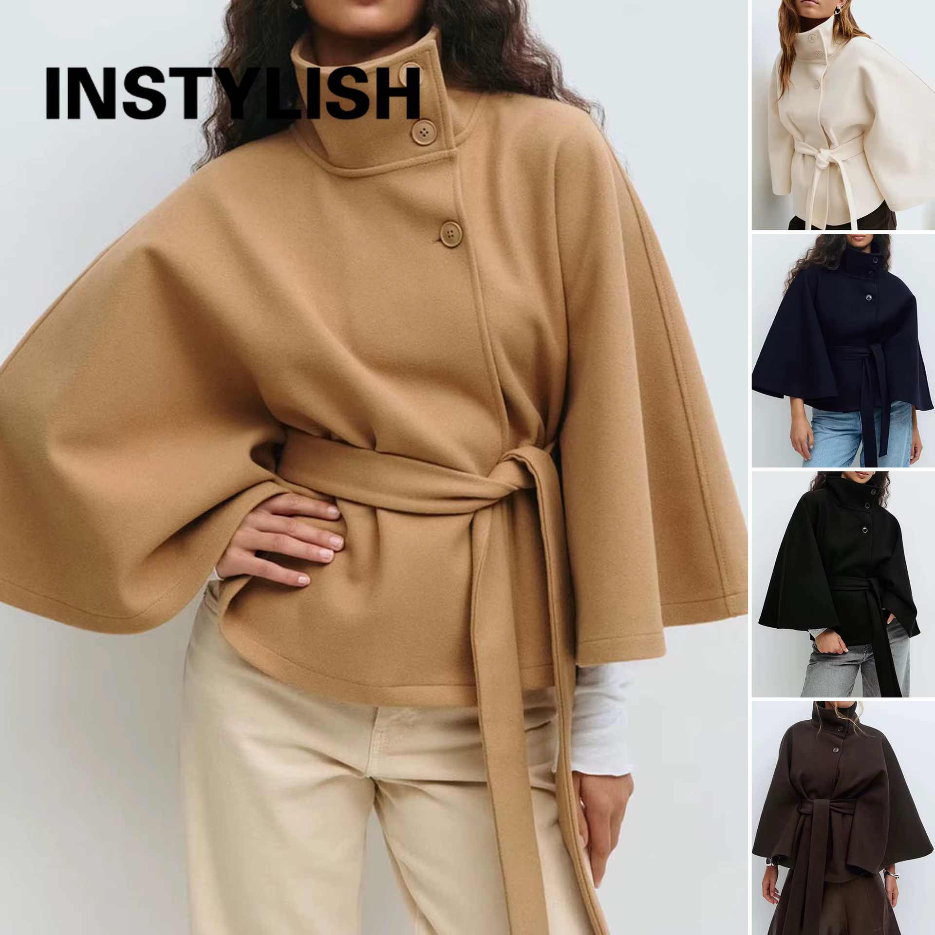 Femmes à lacets col haut vestes