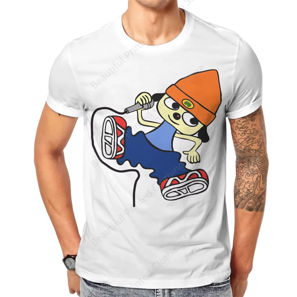 ParNordz-T-shirt imprimé humoristique à col rond pour homme