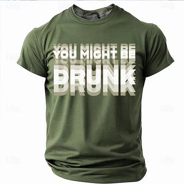YOU MIGHT BE DRUNKT lettre imprimée T-shirts mode d'été à manches courtes drôle hommes femmes
