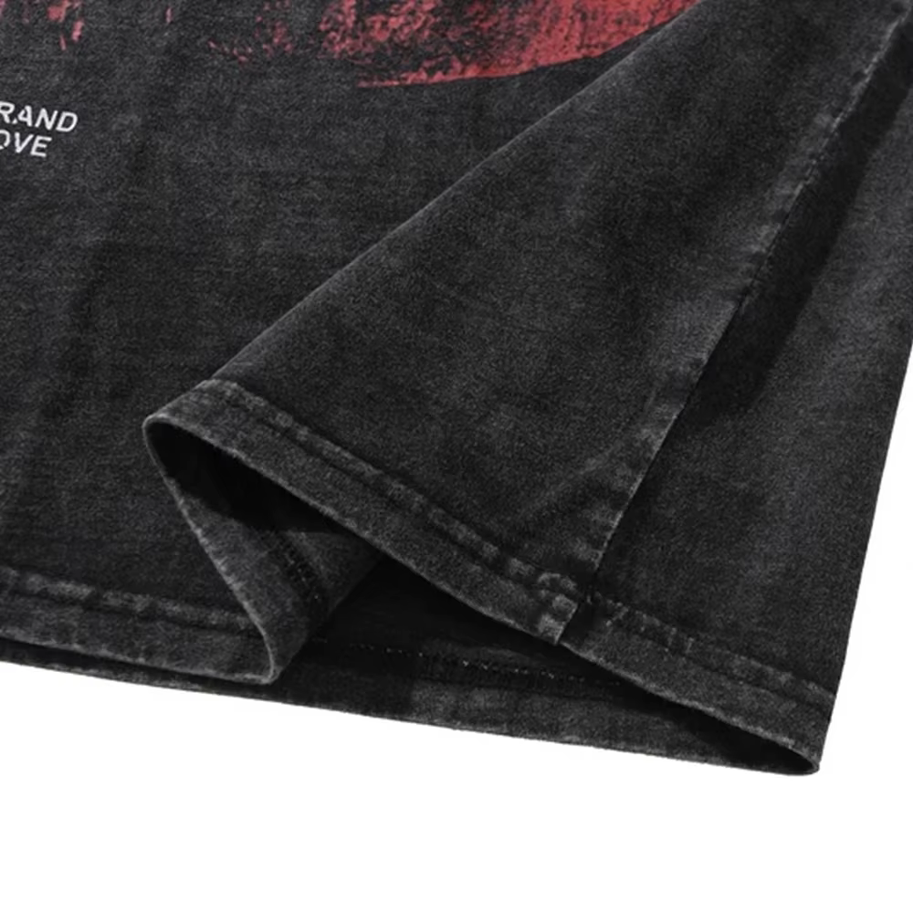 T-shirt surdimensionné en fibre de coton vintage avec motif imprimé Jules