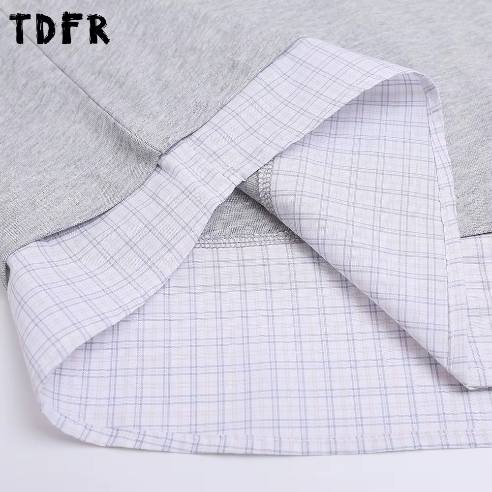 Lettre imprimer faux deux pièces polos hommes décontracté Streetwear été ample à manches courtes couverture en coton