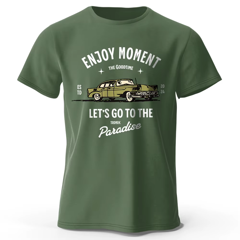 T-Shirt imprimé Enjoy Moment pour hommes