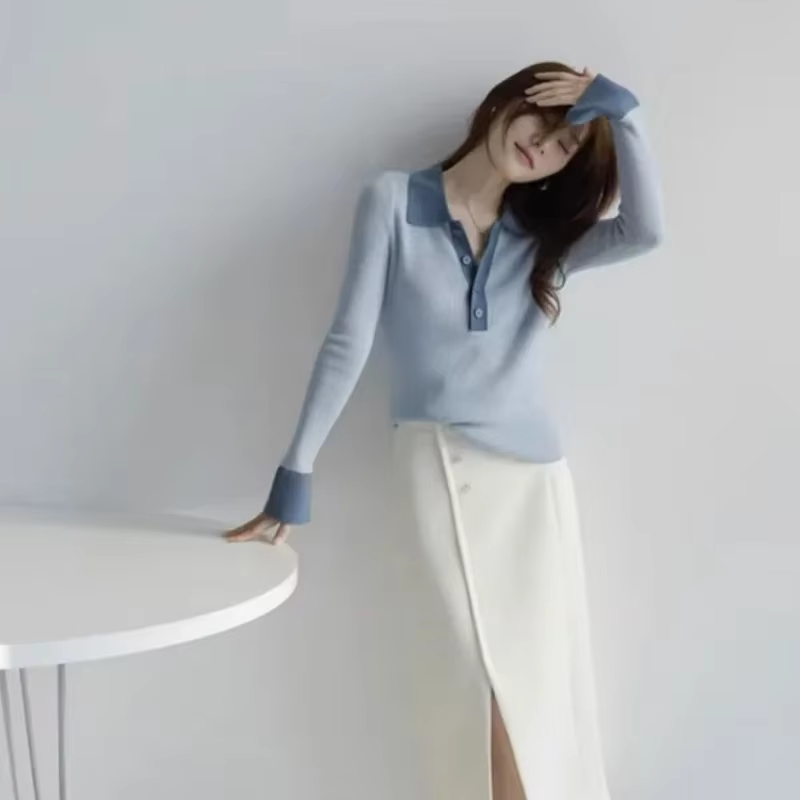 T-shirt à col polo pour femme