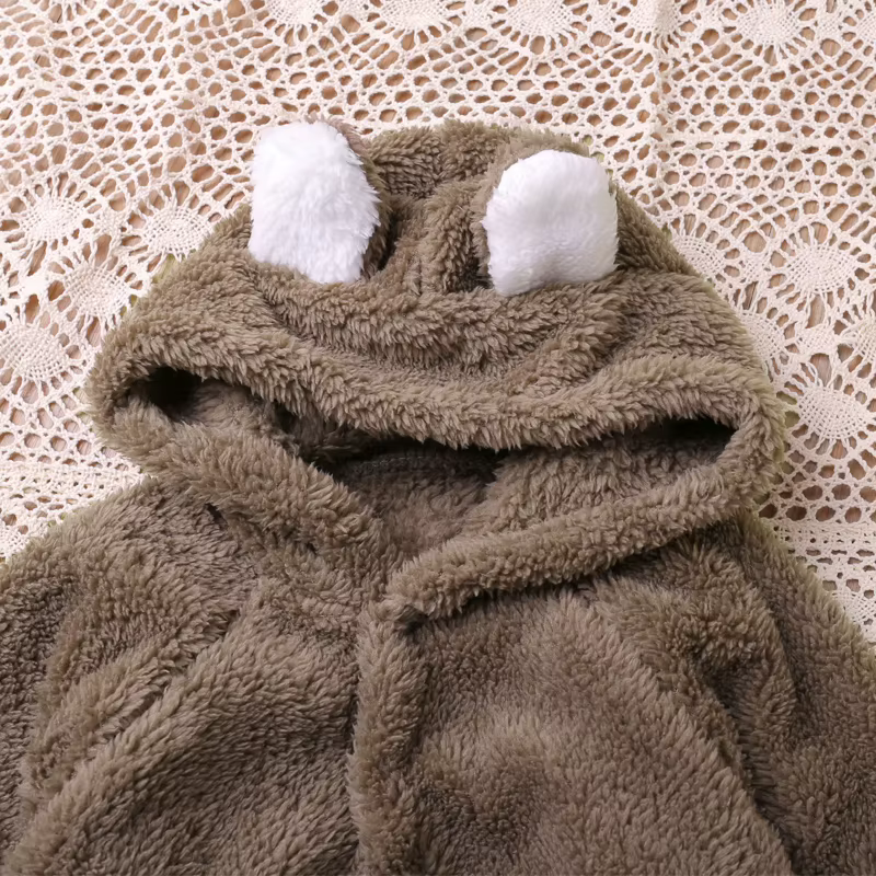 Humor ours automne dessin animé Style hiver à manches longues bébé garçons filles barboteuses enfant en bas âge enfants
