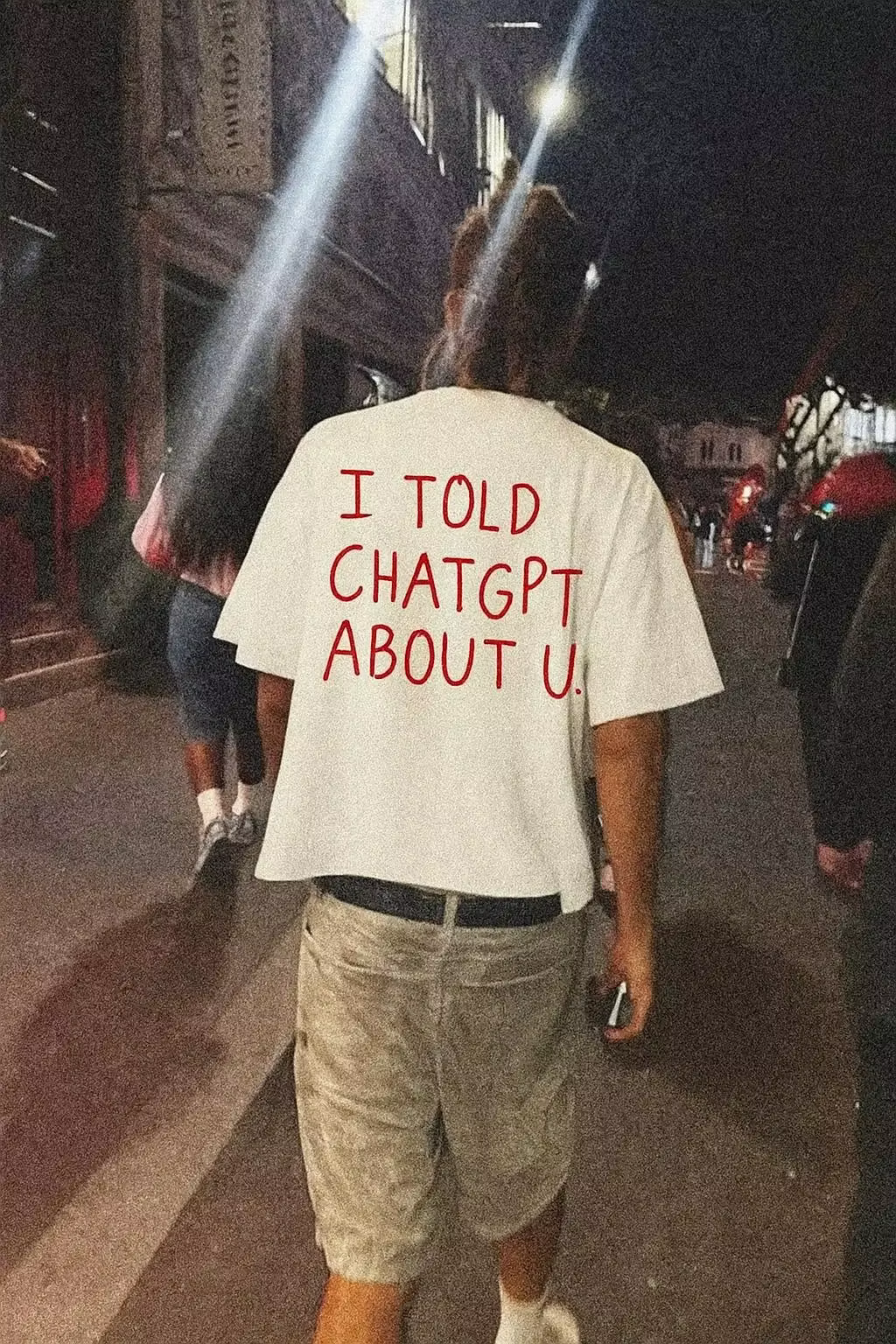 Je dit ChatGPT sur vous T-Shirt drôle AI Meme Tech Humor cadeau Streetwear haute qualité col rond à manches courtes