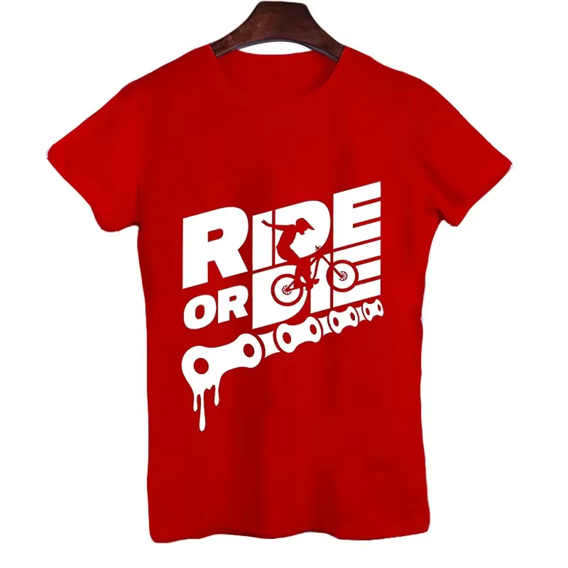 Hommes T-shirt Ride or Die imprimer hauts été mâle casual t-shirts moto mode Streetwear