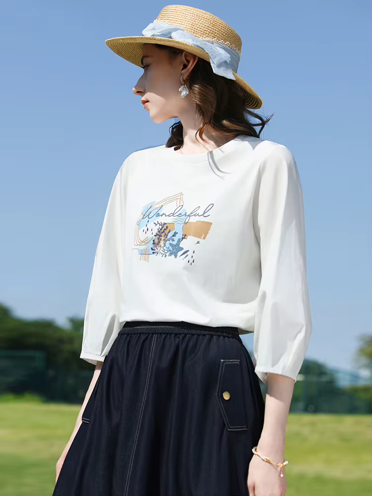 I BELIEVE YOU T-shirts blancs à imprimé graphique pour femmes