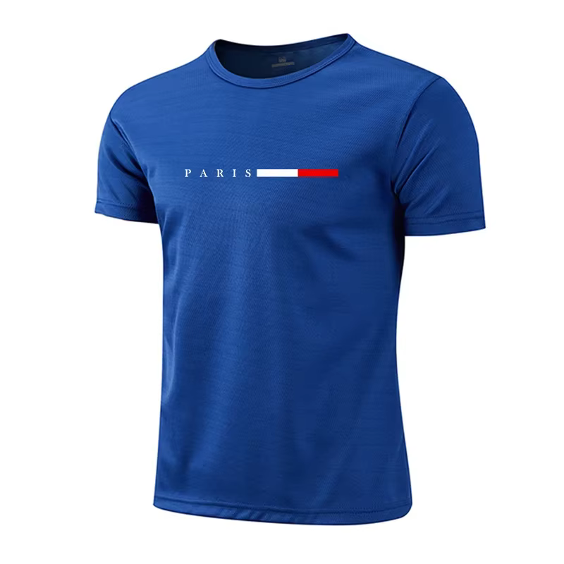 T-shirts pour hommes à imprimé décontracté, col rond, manches courtes, pour le sport quotidien, le jogging, vêtements pour homme, t-shirts en maille à séchage rapide pour le marathon 2026, été
