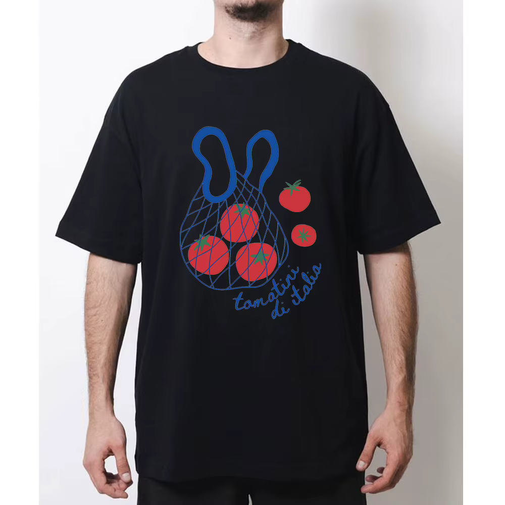 T-shirt en coton à col rond pour femme et homme