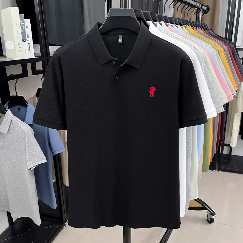 Designer marque 100% coton manches courtes polo chemise de luxe mode pony broderie hommes affaires loisirs été nouveau Respirabilité golf T-shirt