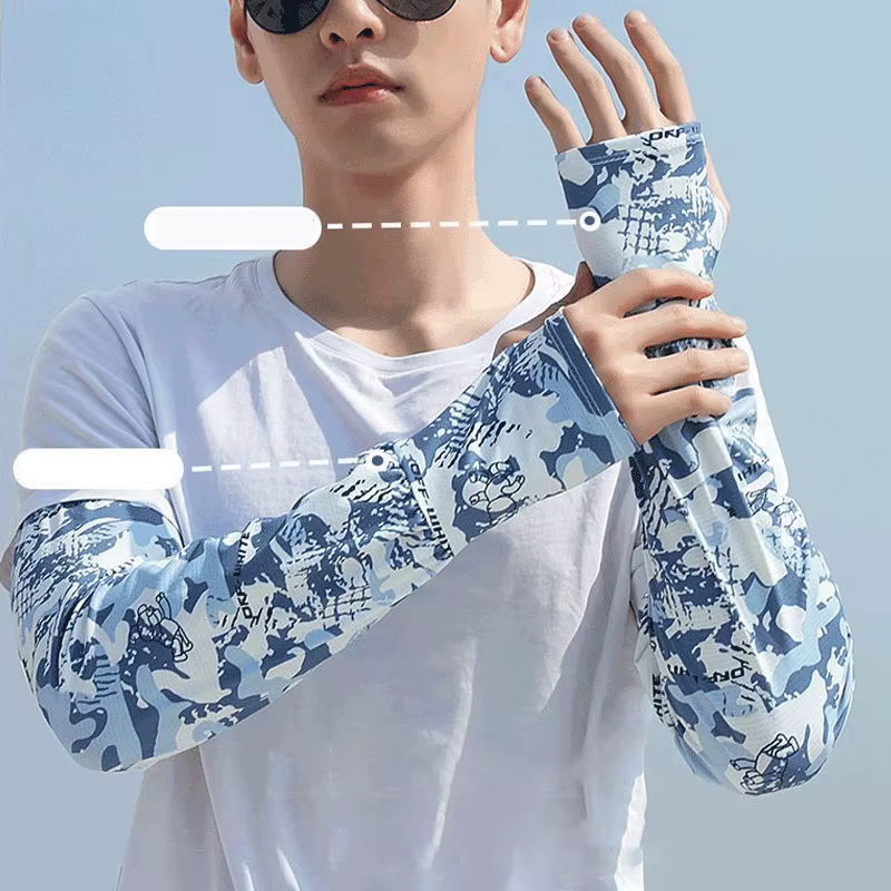 Manches de protection solaire amples camouflage pour hommes et femmes