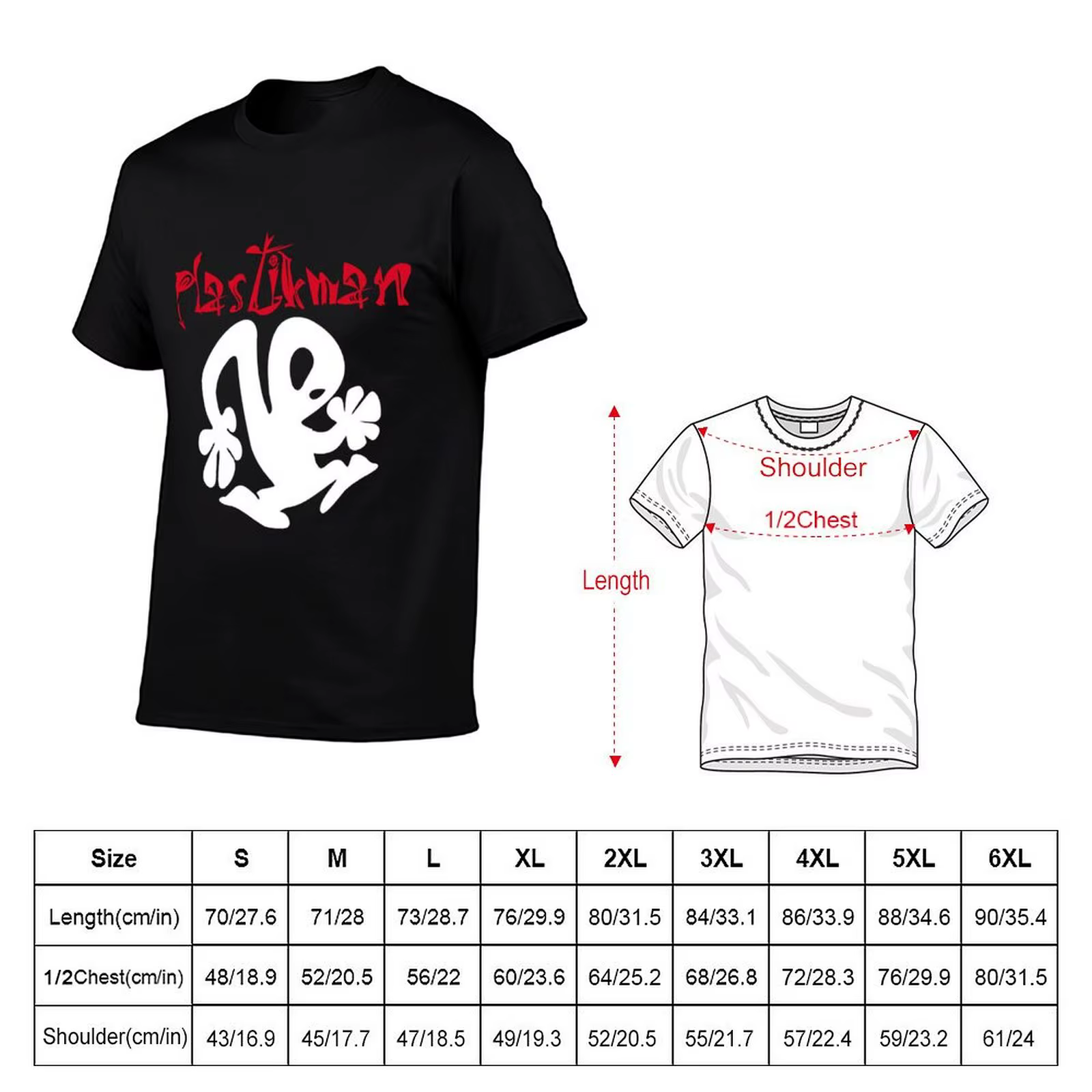 Plastikman T-Shirt imprimé t-shirts pour homme anime