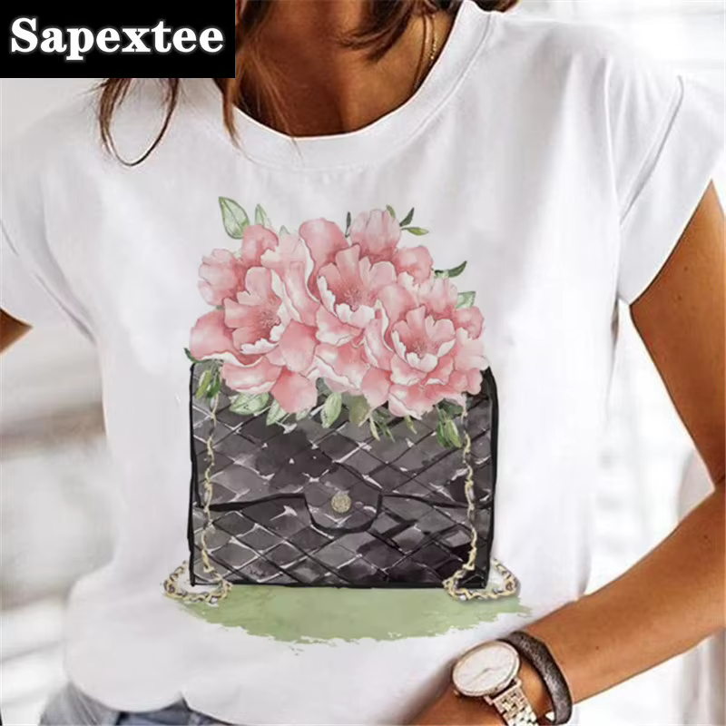 T-shirt imprimé vin pour femme