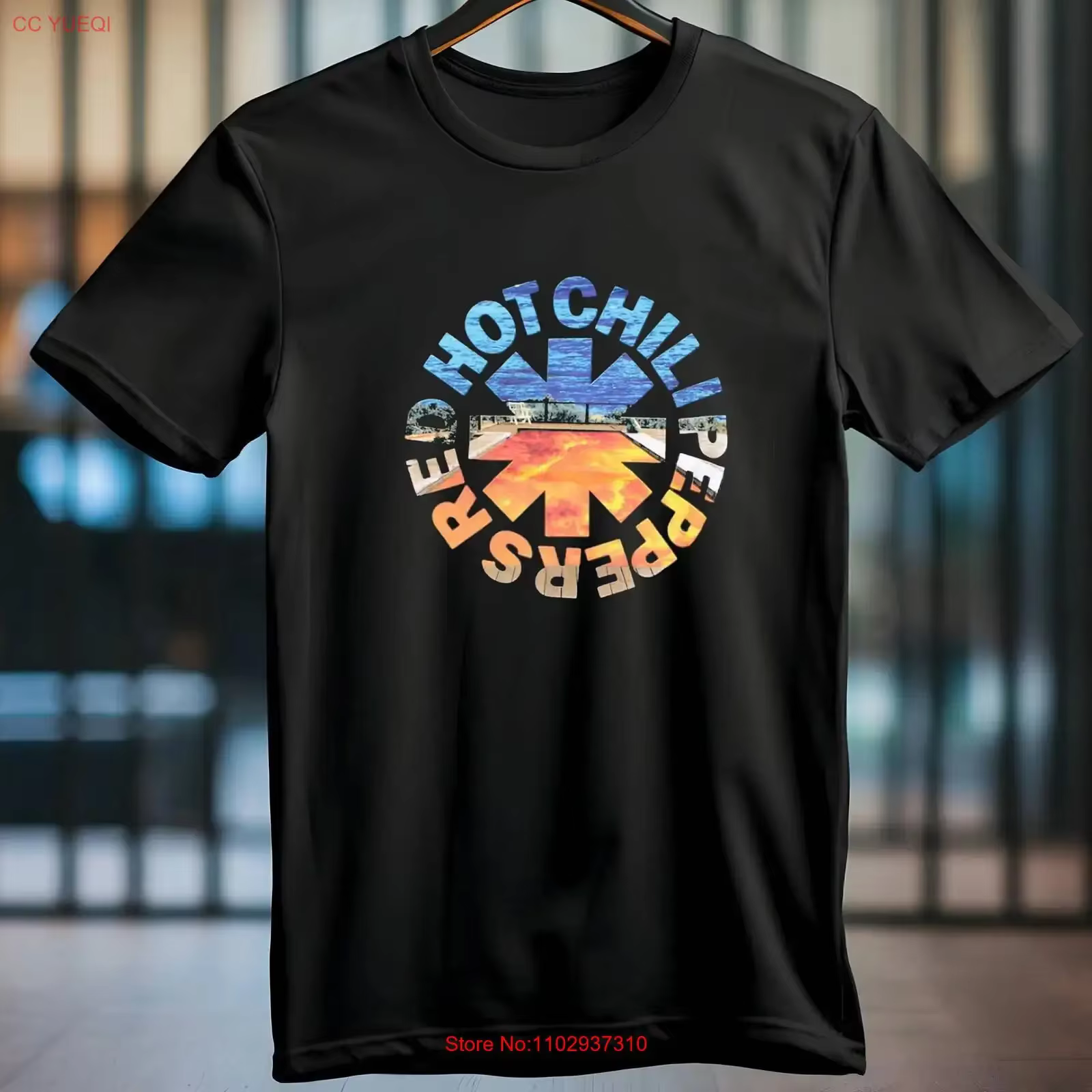 Rouge chaud piment poivre californication astérisque noir Ultra coton t-shirt vintage lavé unisexe homme streetwear légèrement doux