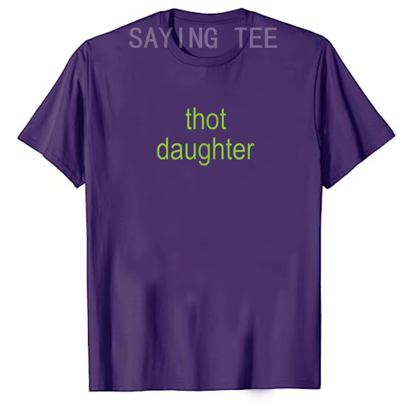 T-Shirt à Manches Courtes avec Lettres Humoristiques Imprimées