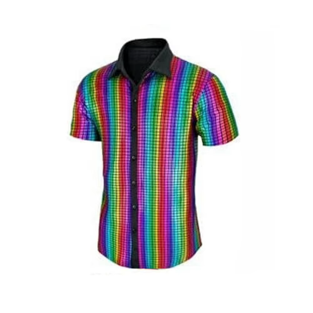 Chemise disco pour homme style années 70