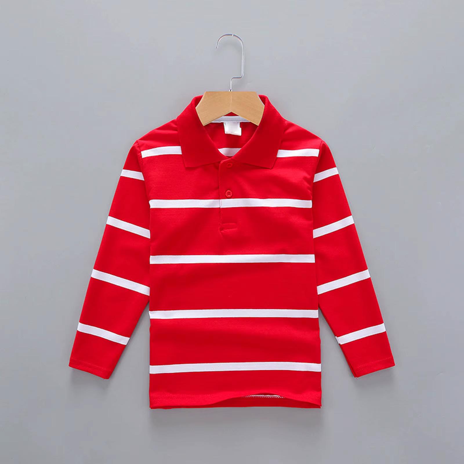 Garçon Polos chemise couleur rayures col rabattu automne à manches longues