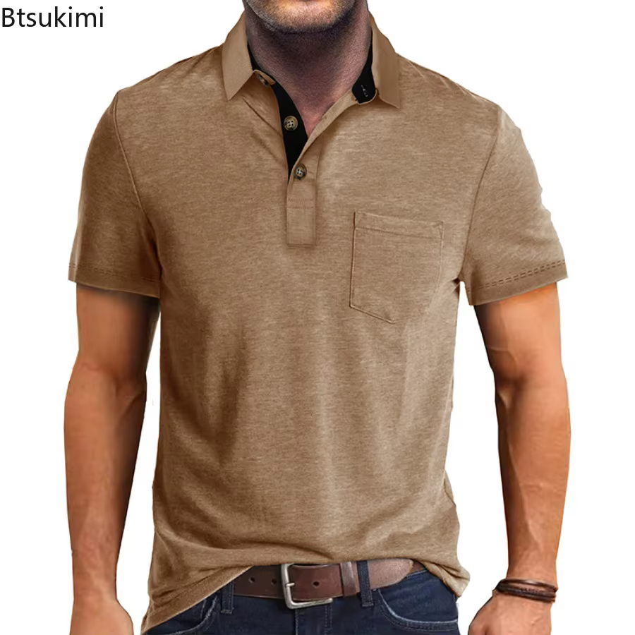 Nouveaux Polos Homme 2026 à Manches Courtes – T-shirts Décontractés Légers pour Hommes
