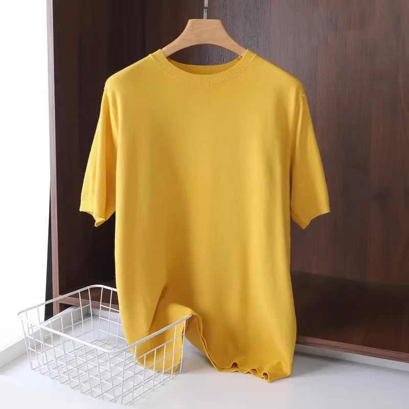 T-shirt en laine mérinos super fine pour hommes