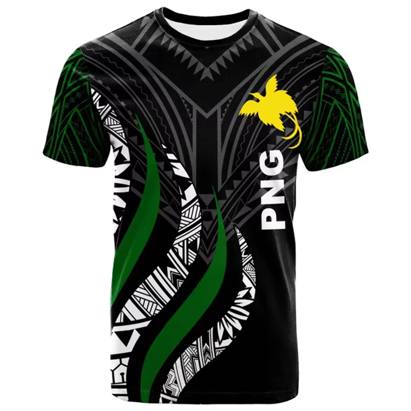 Papouasie-nouvelle-guin drapeau carte graphique t-shirts PNG emblème National t-shirt pour hommes vêtements polynésie