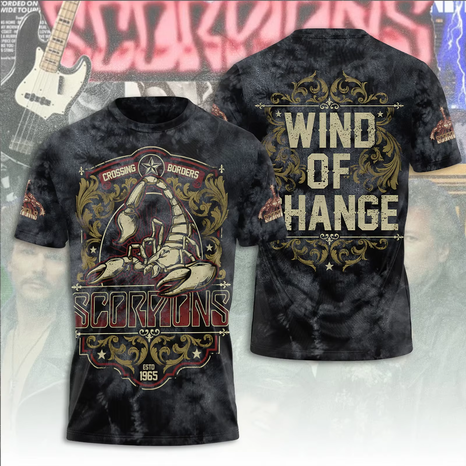 2026 Rock Scorpions Band 2025 Tour T-shirt imprimé en 3D hommes femmes mode Hip Hop