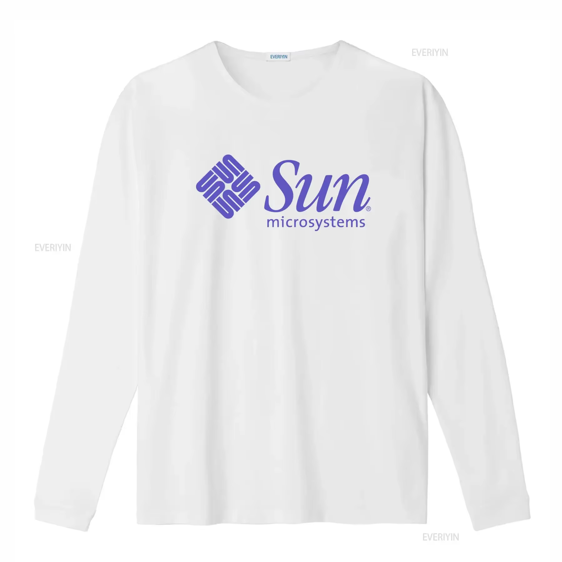 T-shirt blanc pour homme de Sun Microsystems avec logo imprimé