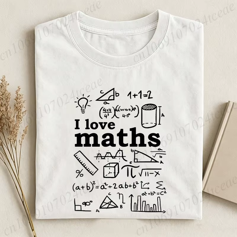 T-shirts humoristiques « I Love Math » pour hommes et femmes