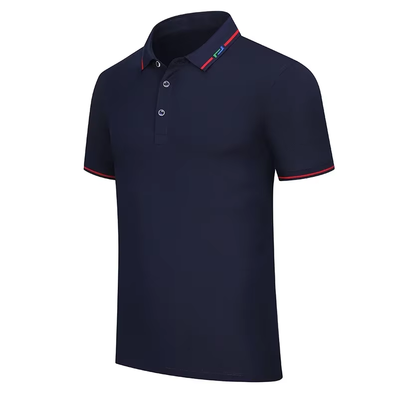 Polo brodé à manches courtes