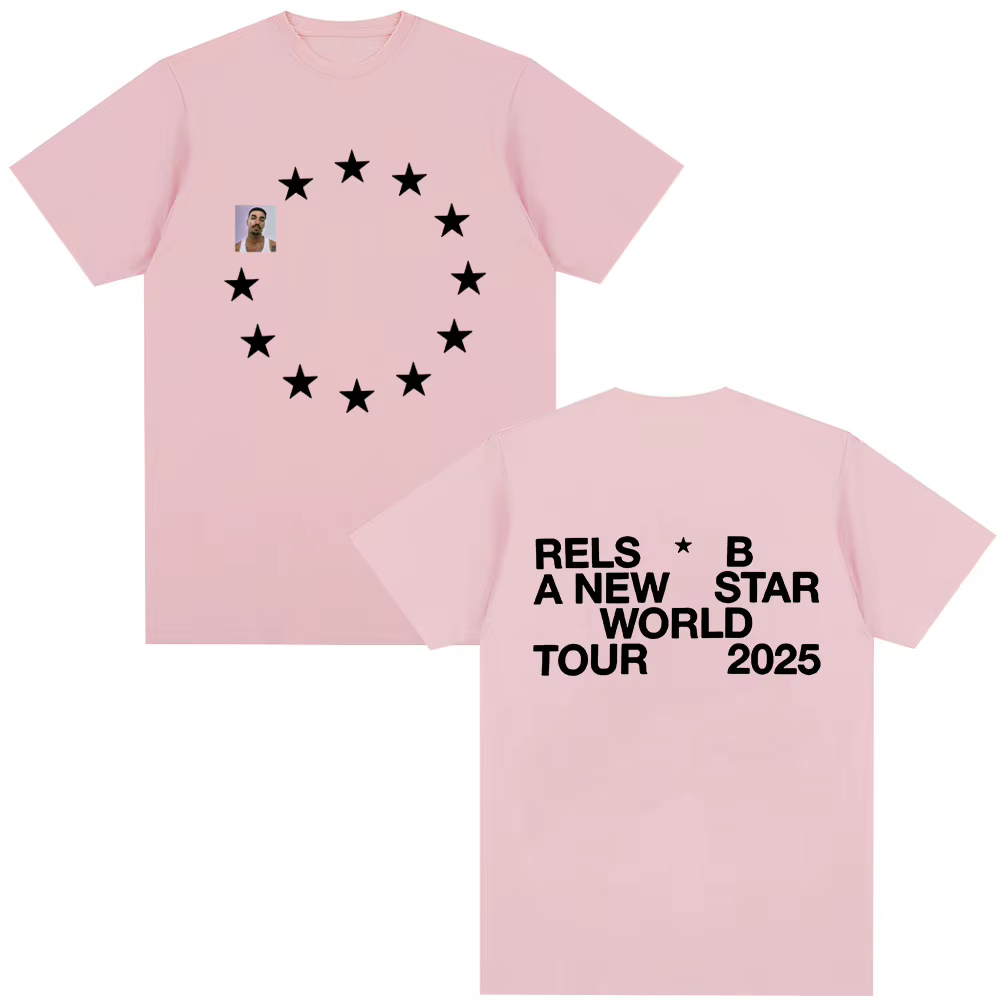 Rels B A New Star World Tour 2025 Merch T-shirt hommes femmes vêtements Hip Hop T-shirts coton décontracté Harajuku