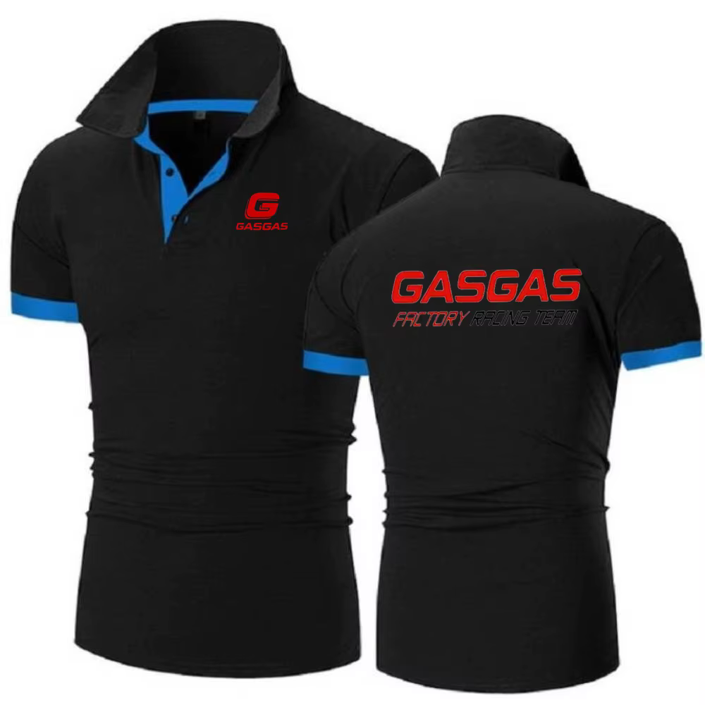 Moto GASGAS usine équipe de course hommes polos décontracté Golf hauts t-shirt respirant maille coton à manches courtes