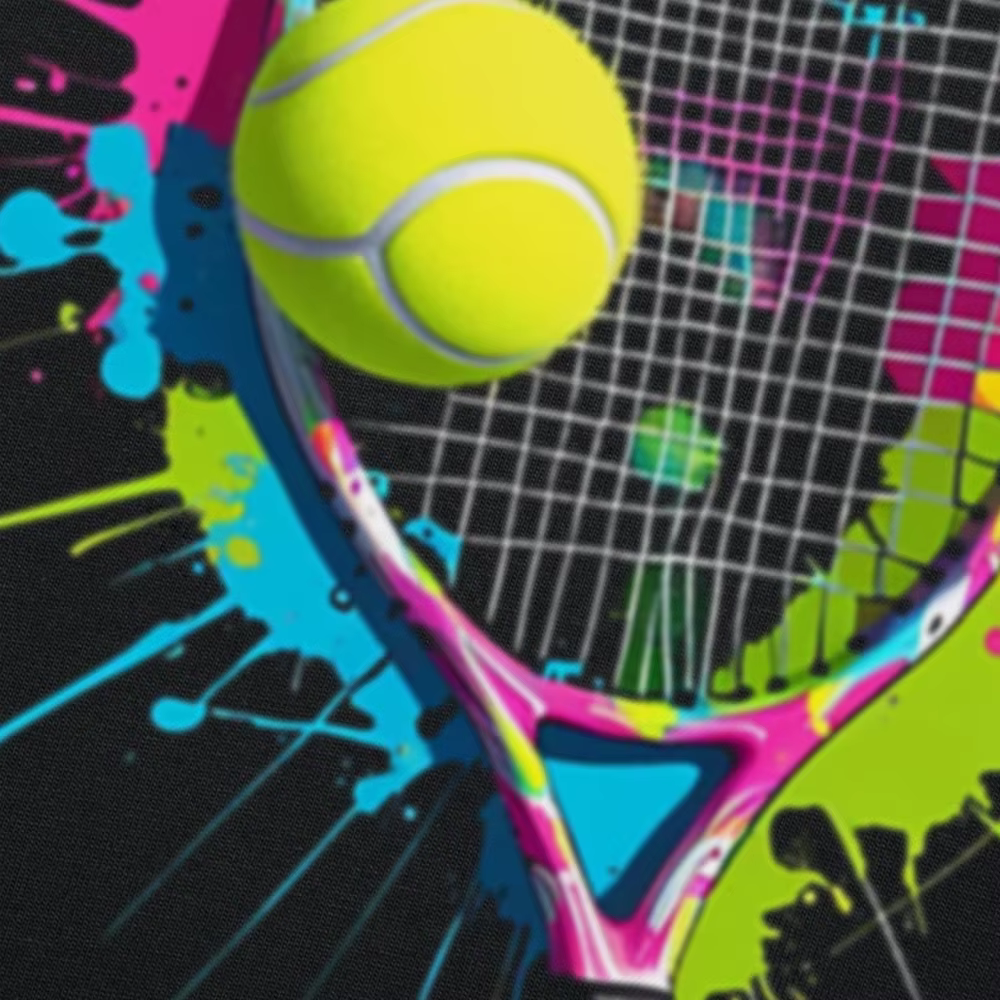 Drôle coloré joueur de balle de Tennis graphique T-shirts hommes femmes mode t-shirt style décontracté 100% coton ample