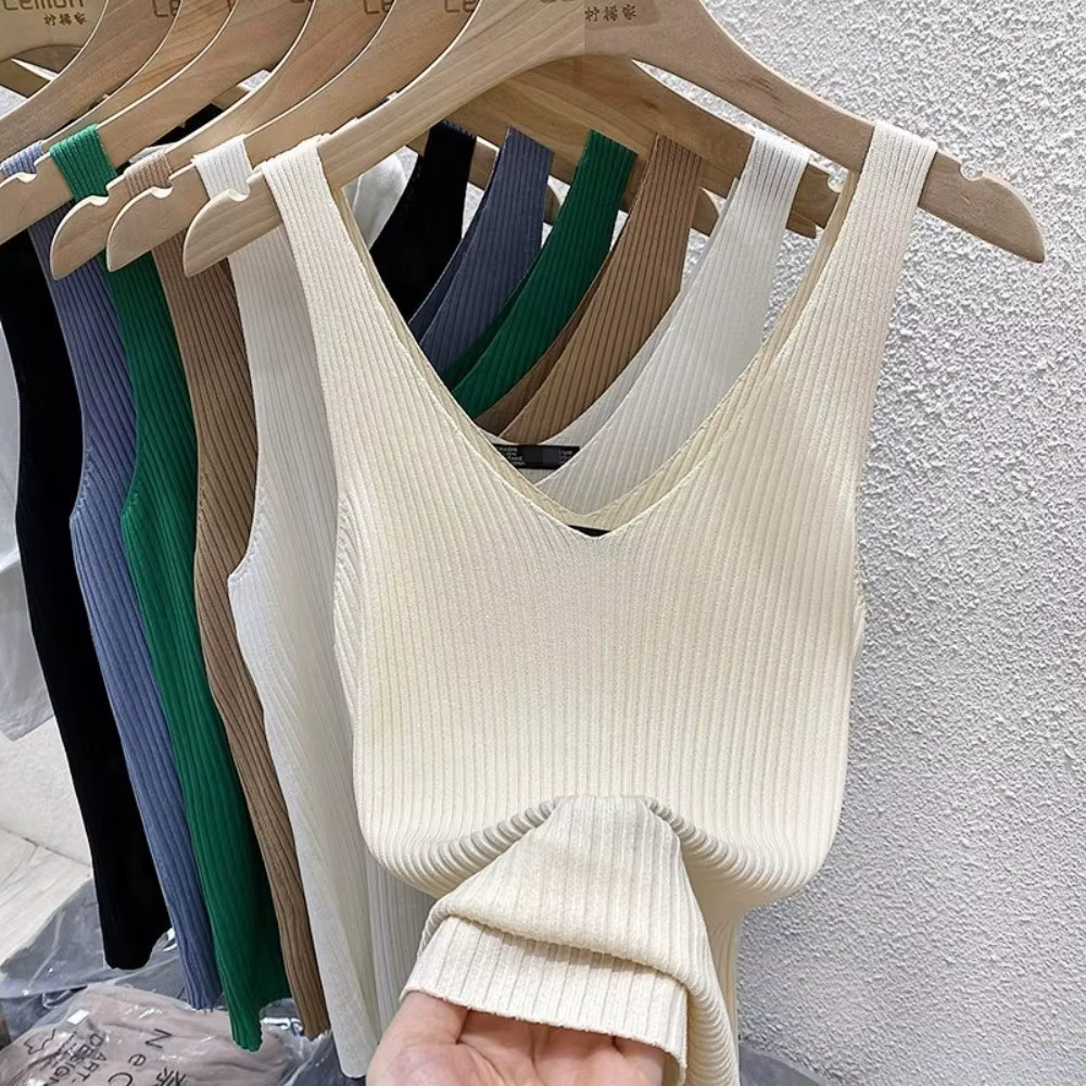 Débardeur en soie glacée couleur unie