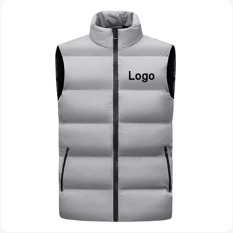 Gilet sans manches personnalisé avec fermeture éclair pour homme
