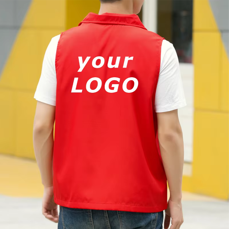 Gilet d'été fin et respirant sans manches, gilet de volontaire d'activité, impression de Logo personnalisé, texte de marque universel pour hommes et femmes 4xl