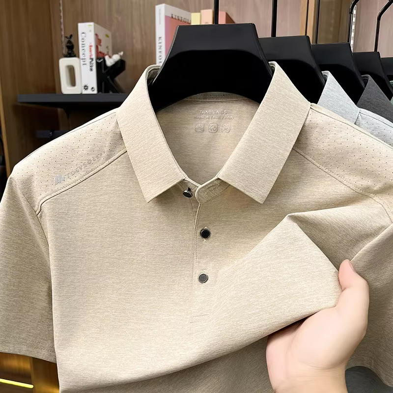 Chemises polo pour hommes à manches courtes