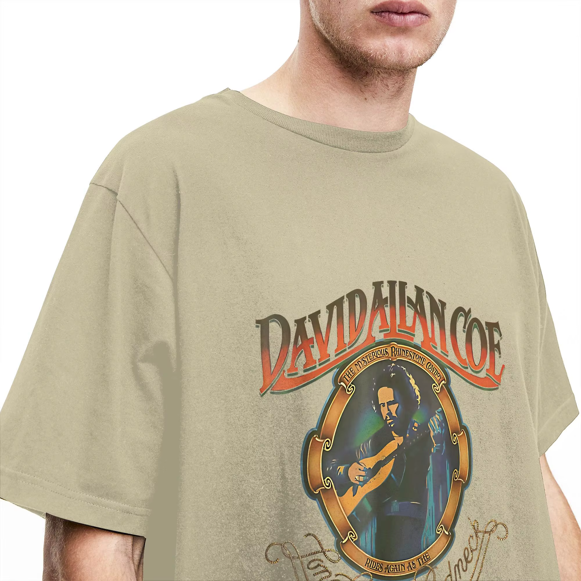 David Allan Coe T-shirt vintage rétro en coton pour hommes, t-shirt d'été streetwear, t-shirt hippie, vêtements décontractés grande taille