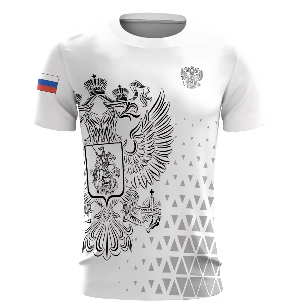 Russie hommes T-Shirts 3d drapeau russe T-Shirt à manches courtes
