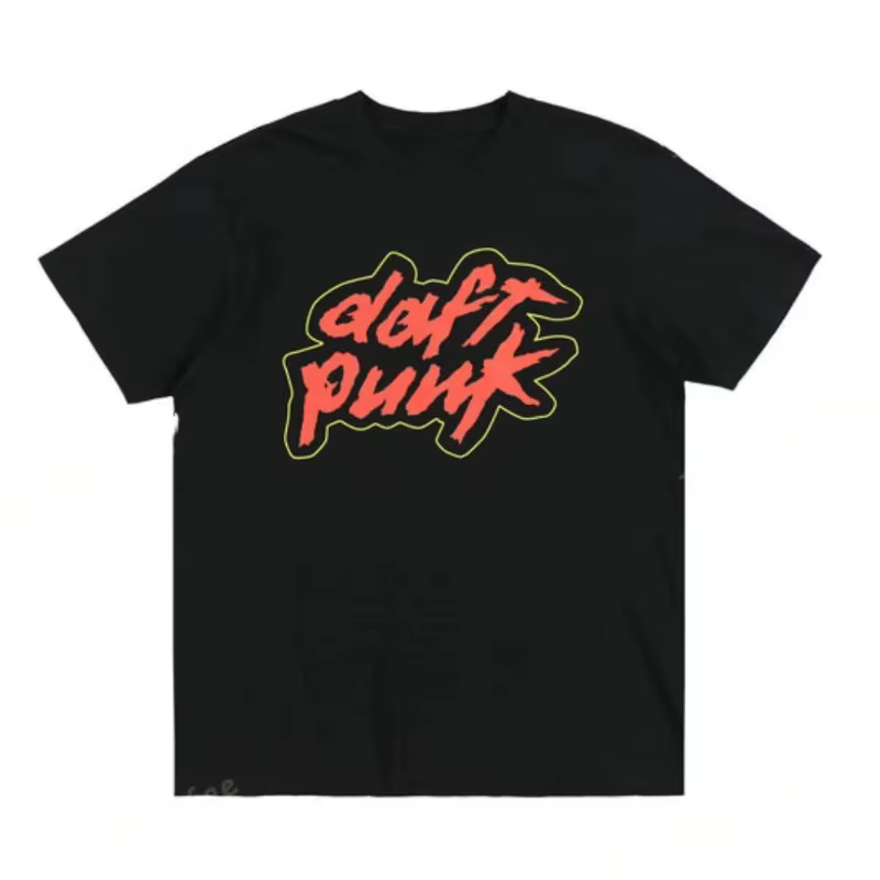 Daft Punk T-shirt d'été pour hommes coton confortable col rond