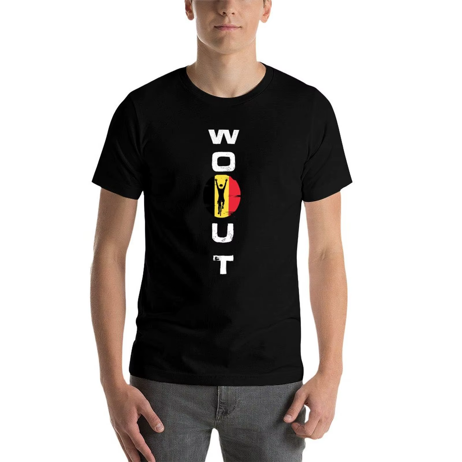 wout van aert T-Shirt tendance décontracté à manches courtes